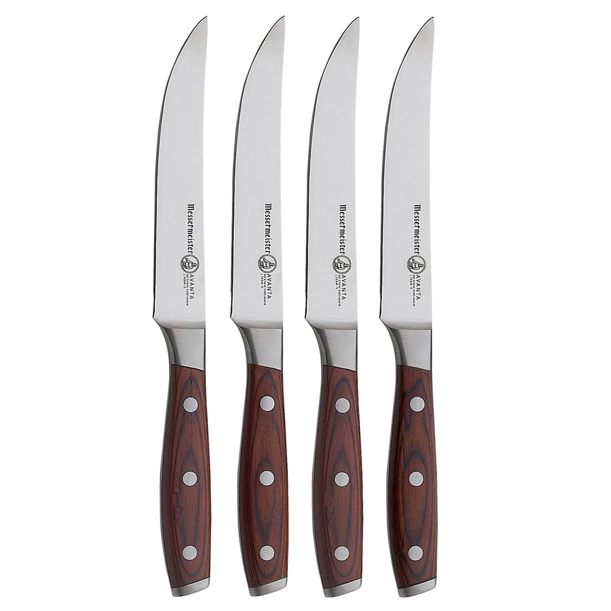 Personalized Avanta 4 Piece Steak Knife Set – German Steel with Pakkawood Handles