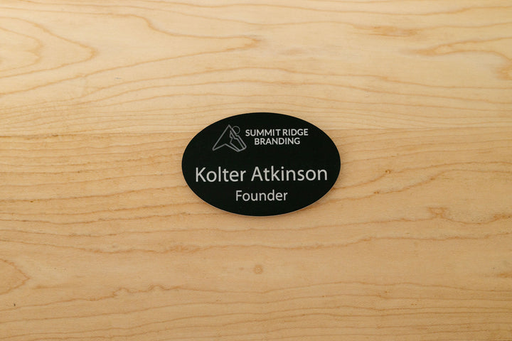 Premium Oval Name Tags – Personalized & Durable