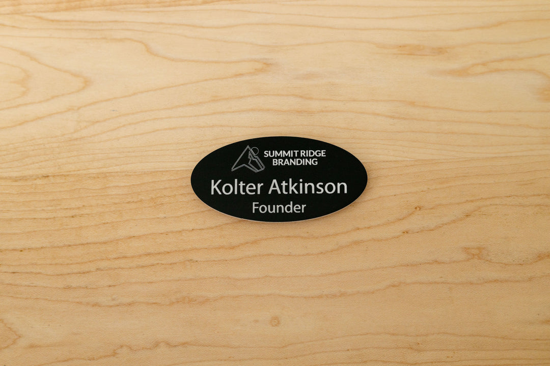 Premium Oval Name Tags – Personalized & Durable