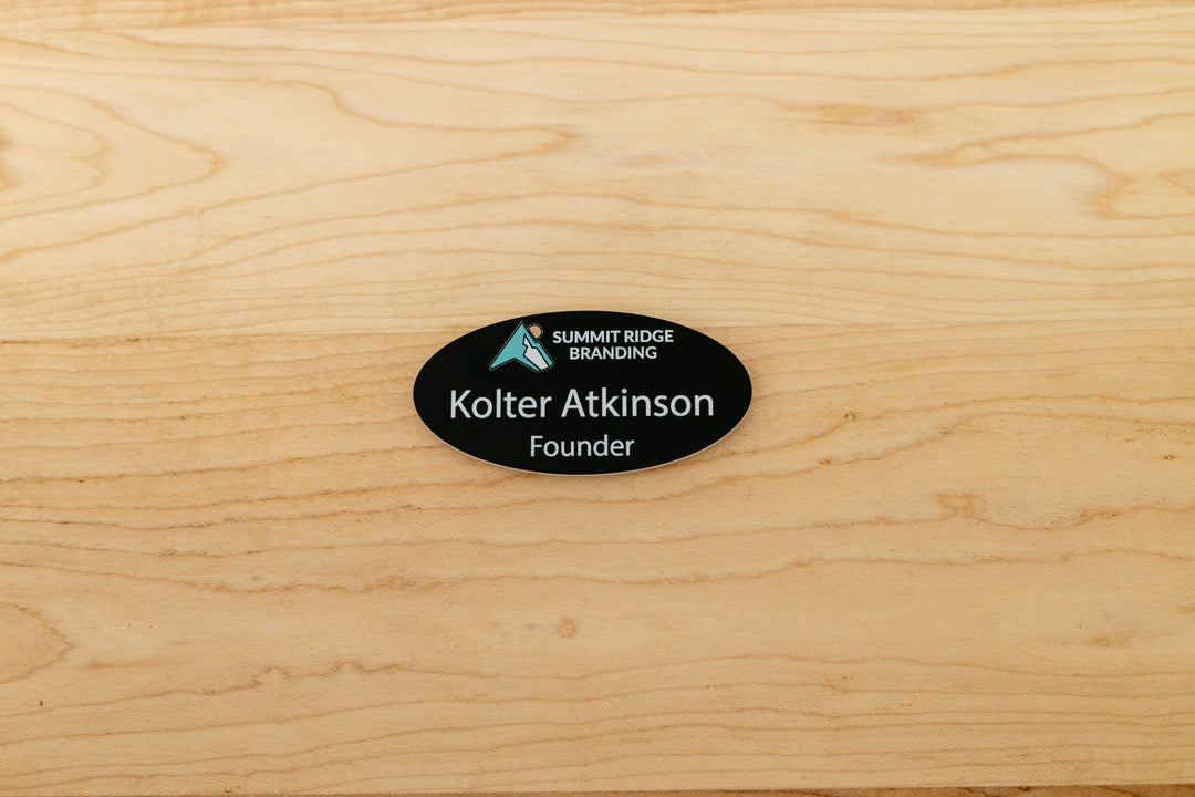 Premium Oval Name Tags – Personalized & Durable