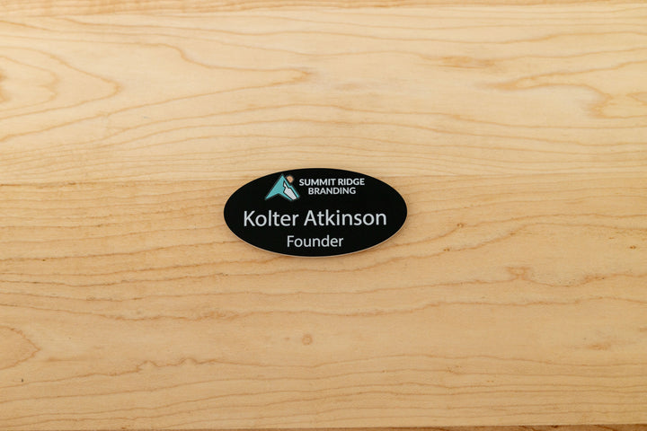 Premium Oval Name Tags – Personalized & Durable