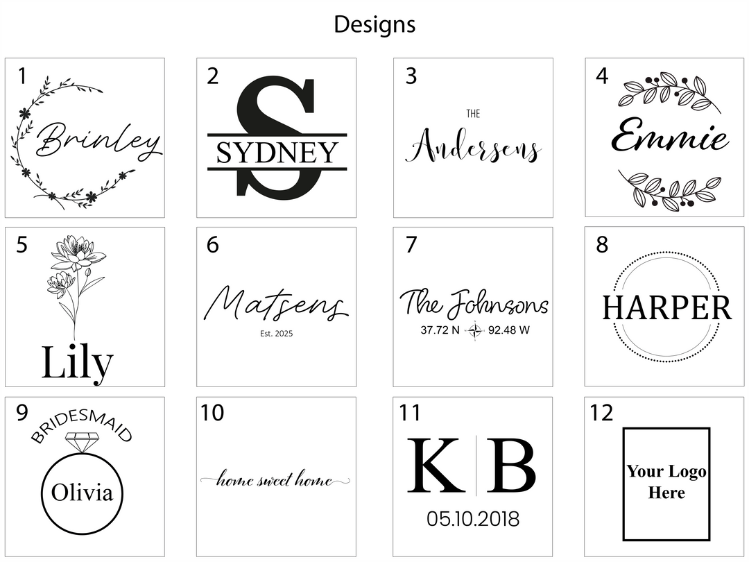 Personalized Circle Slate Coasters