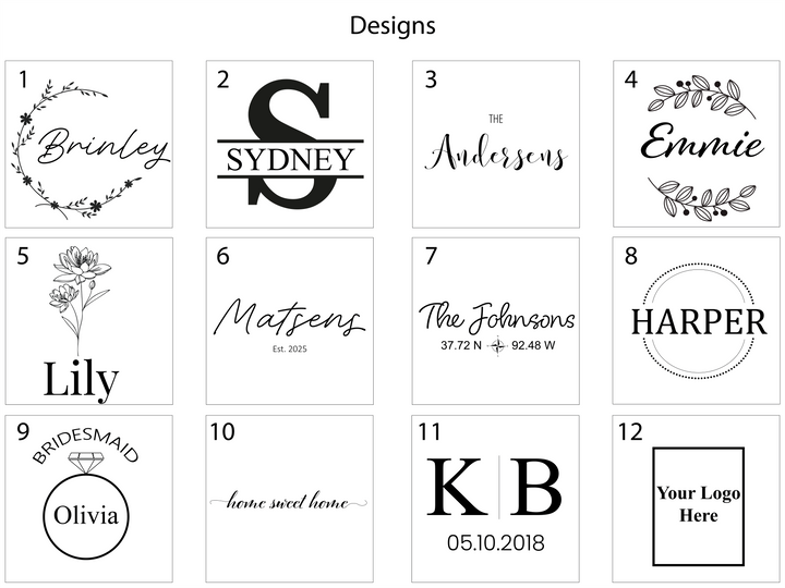 Personalized Circle Slate Coasters