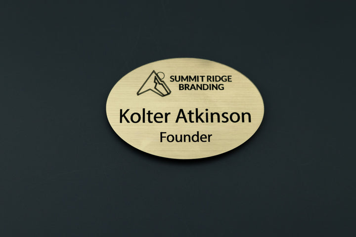 Premium Oval Name Tags – Personalized & Durable