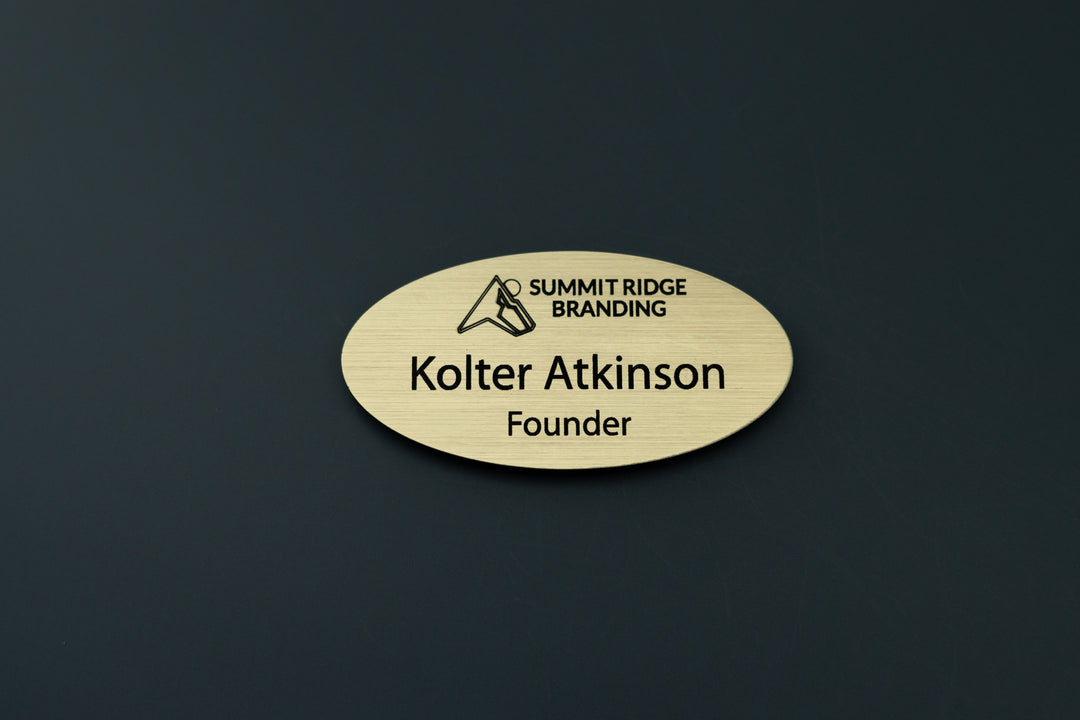 Premium Oval Name Tags – Personalized & Durable