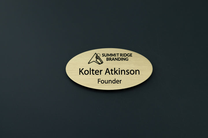 Premium Oval Name Tags – Personalized & Durable