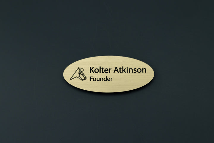 Premium Oval Name Tags – Personalized & Durable