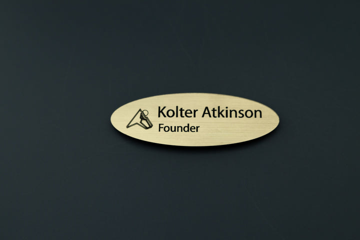 Premium Oval Name Tags – Personalized & Durable