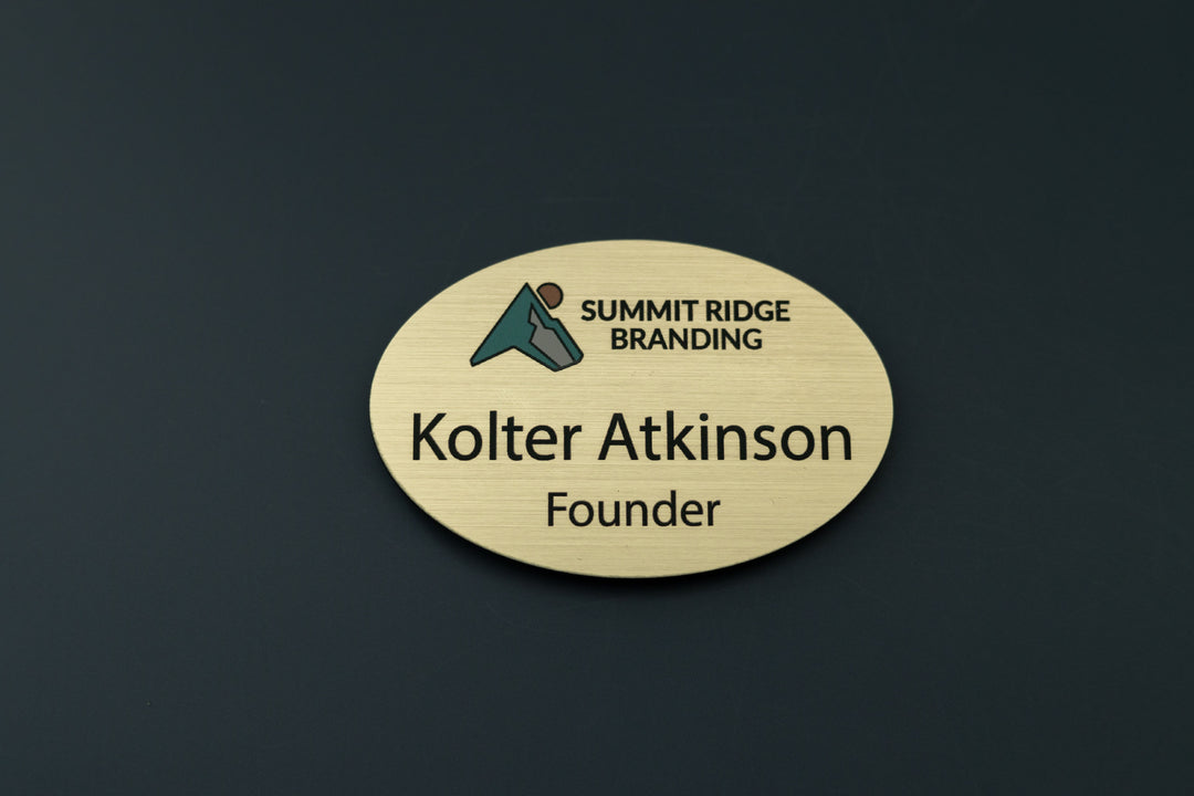 Premium Oval Name Tags – Personalized & Durable