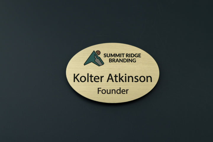 Premium Oval Name Tags – Personalized & Durable