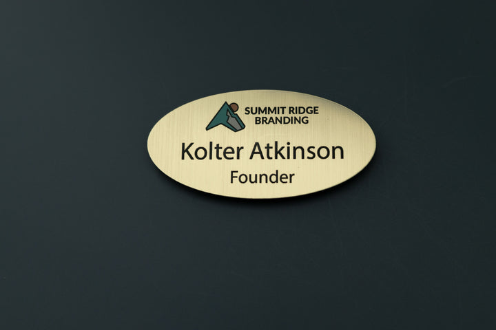 Premium Oval Name Tags – Personalized & Durable