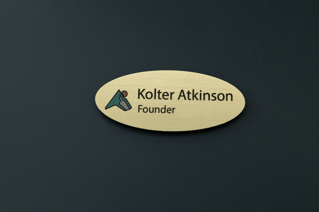 Premium Oval Name Tags – Personalized & Durable