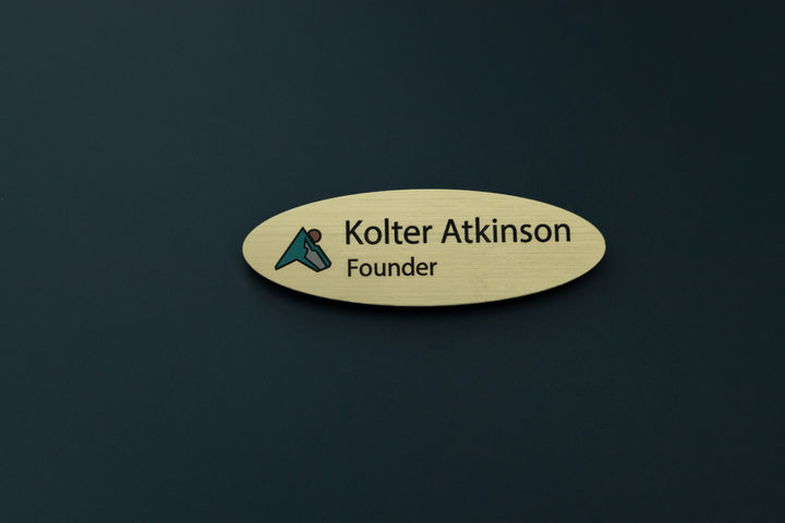 Premium Oval Name Tags – Personalized & Durable