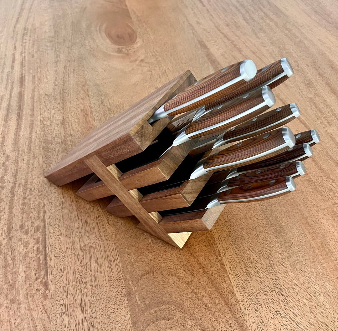 Personalized Avanta 10-Piece Knife Block Set – German Steel with Pakkawood Handles