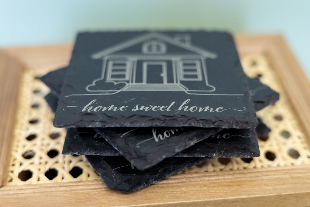 Personalized Square Slate Coasters