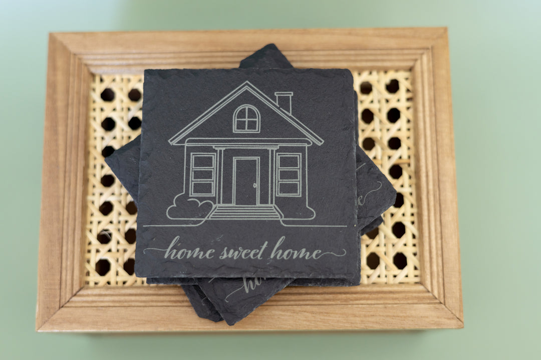 Personalized Square Slate Coasters