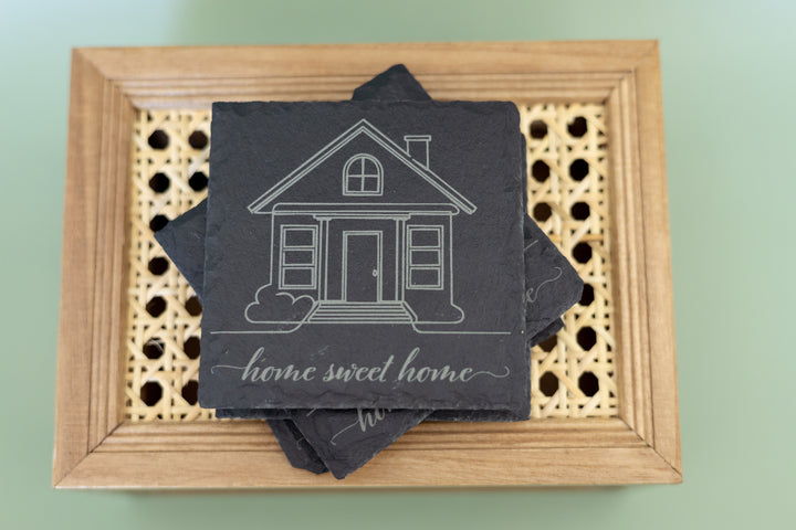 Personalized Square Slate Coasters