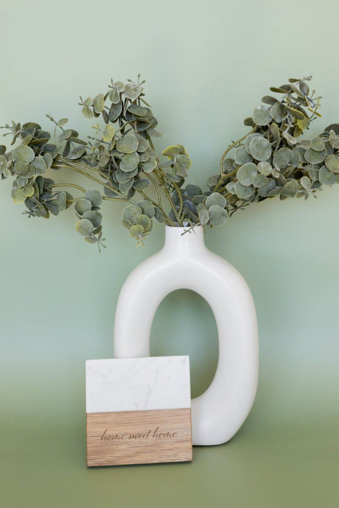 Personalized Square Marble & Acacia Coasters