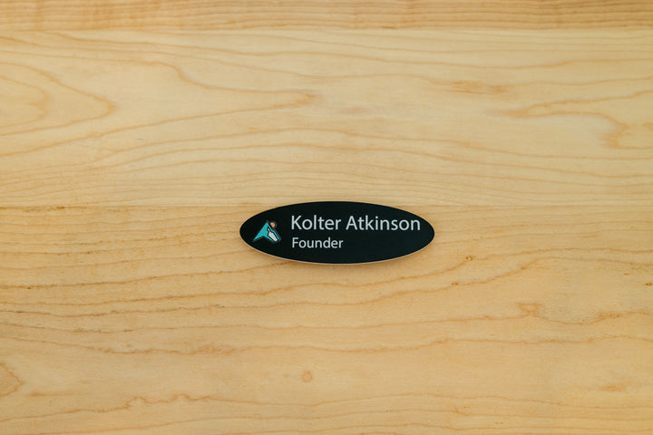 Premium Oval Name Tags – Personalized & Durable