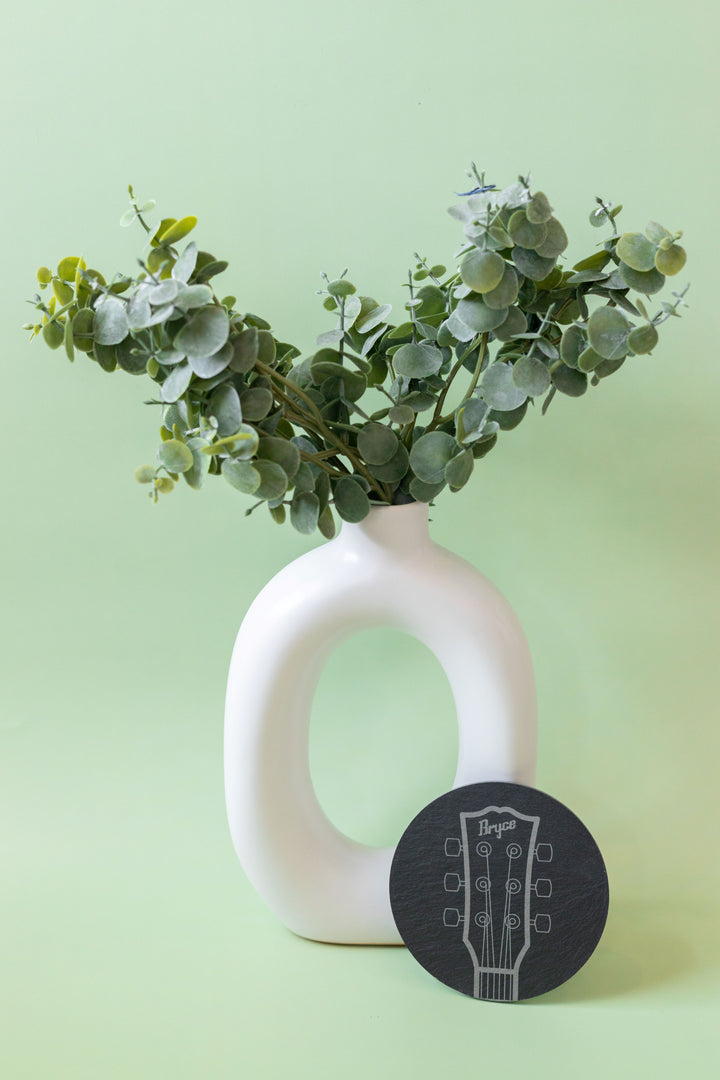 Personalized Circle Slate Coasters