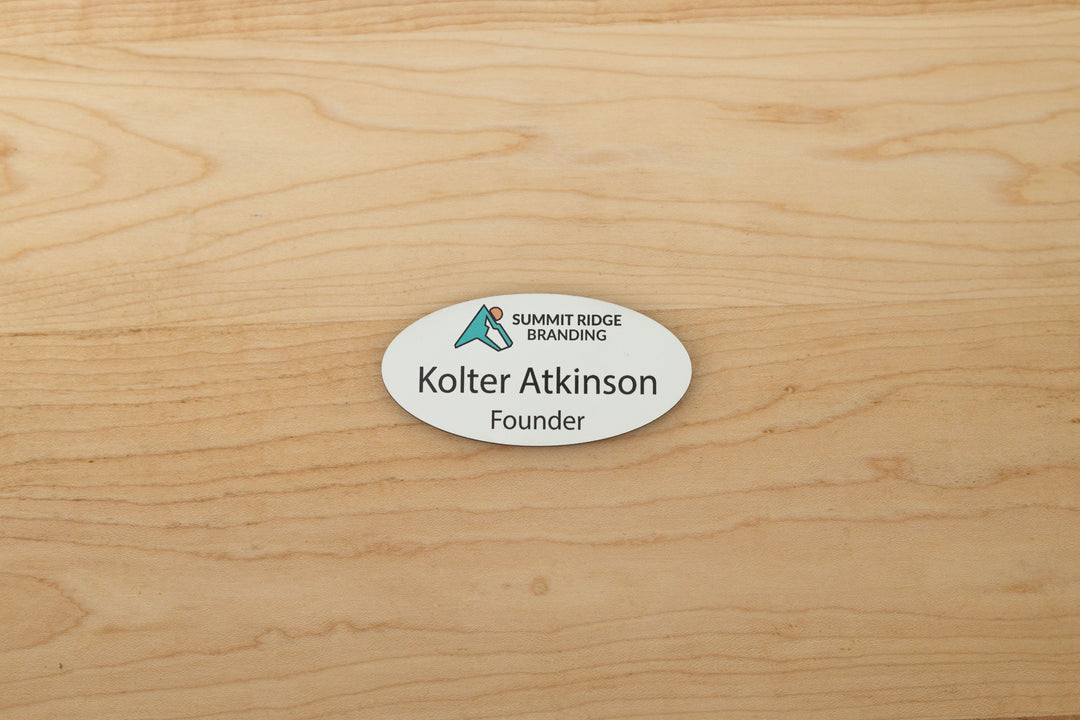 Premium Oval Name Tags – Personalized & Durable