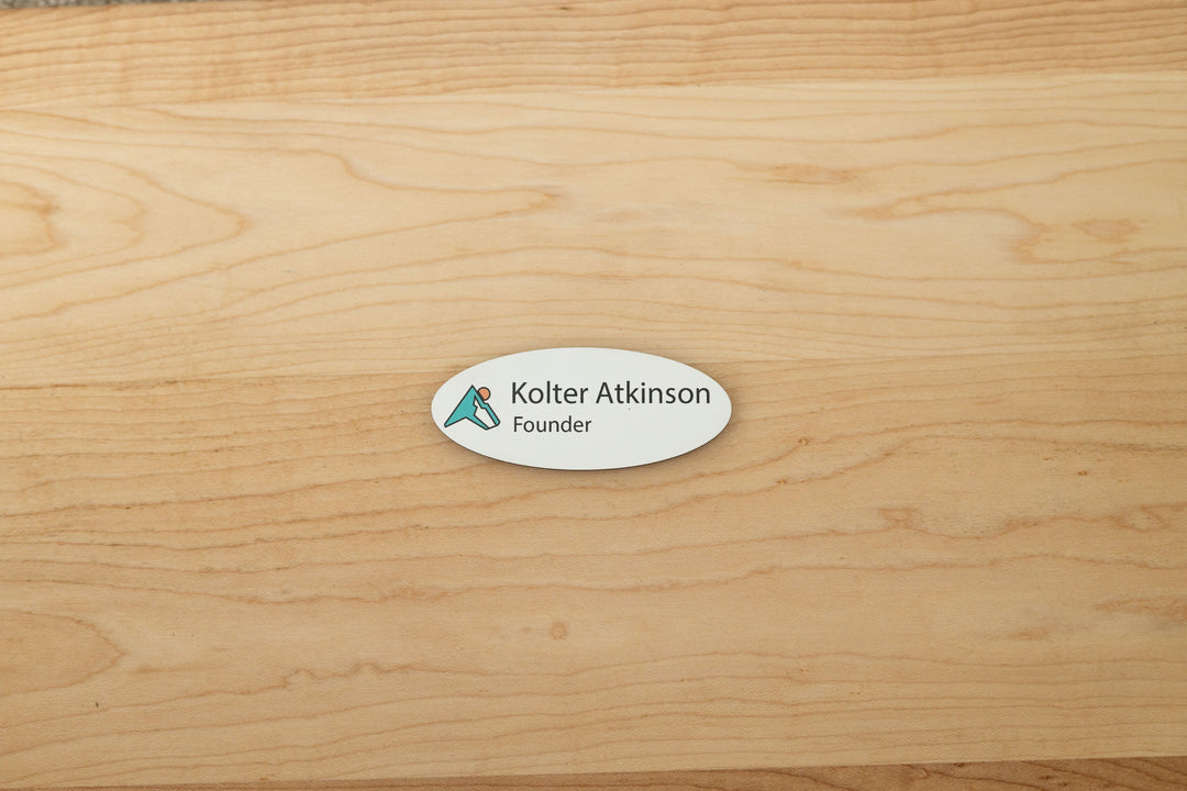 Premium Oval Name Tags – Personalized & Durable
