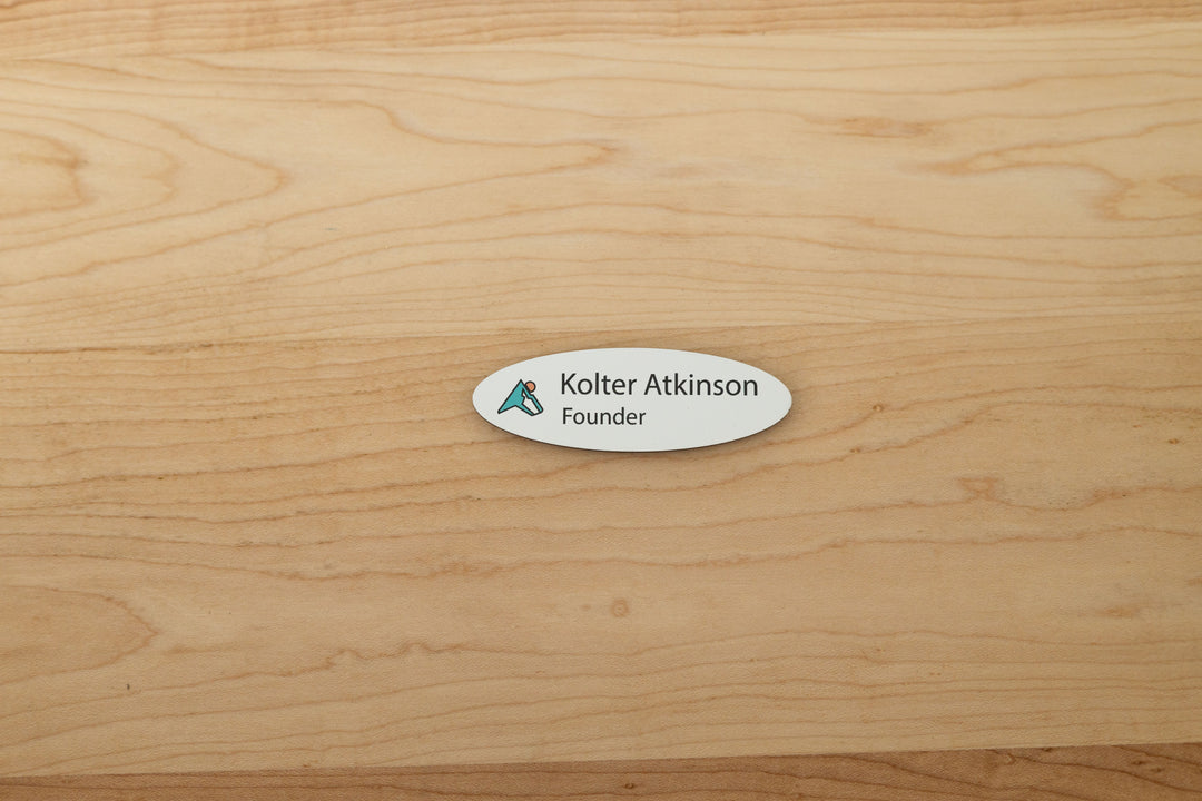 Premium Oval Name Tags – Personalized & Durable