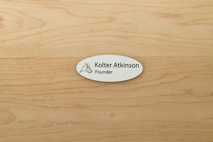 Premium Oval Name Tags – Personalized & Durable