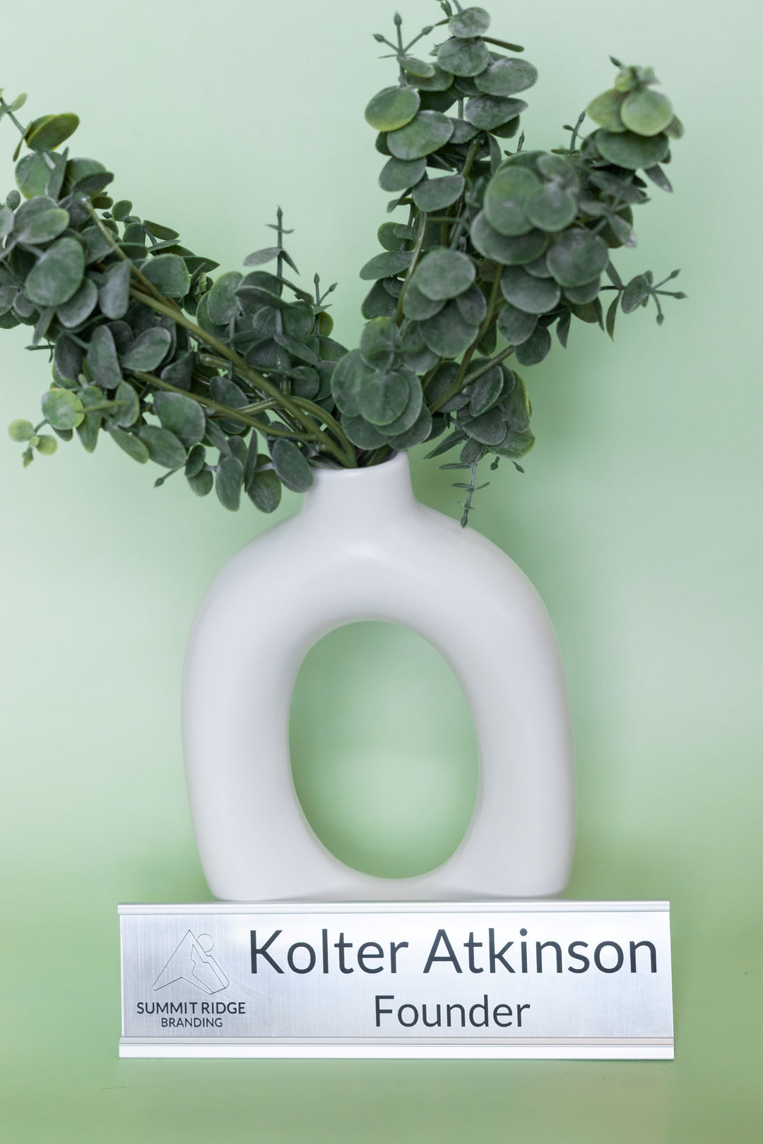 Custom Desk Name Plate – 2x8" with Optional Holder