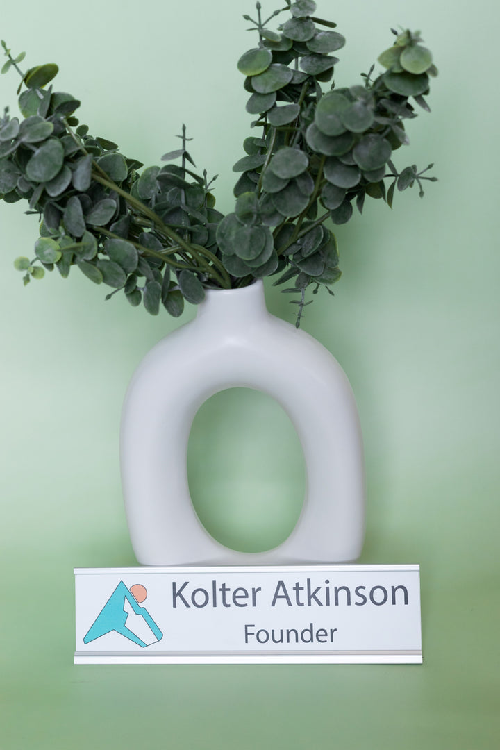 Custom Desk Name Plate – 2x8" with Optional Holder