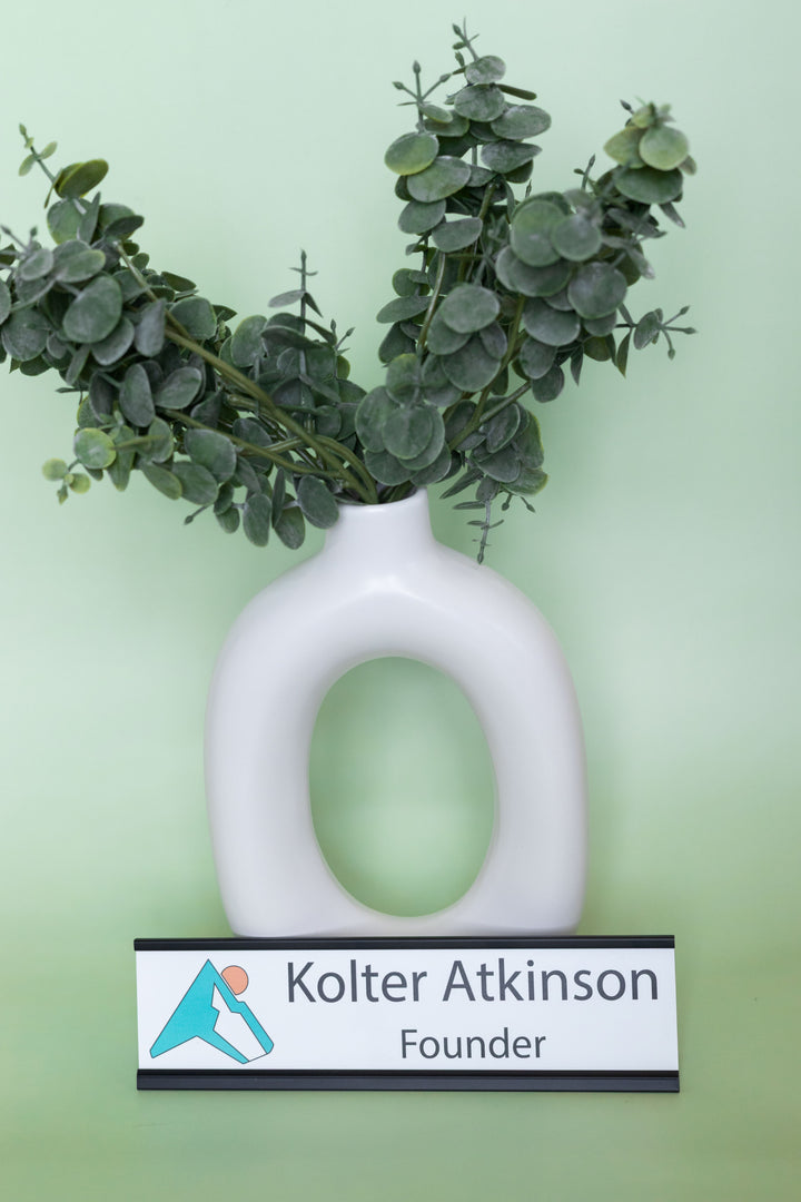 Custom Desk Name Plate – 2x8" with Optional Holder