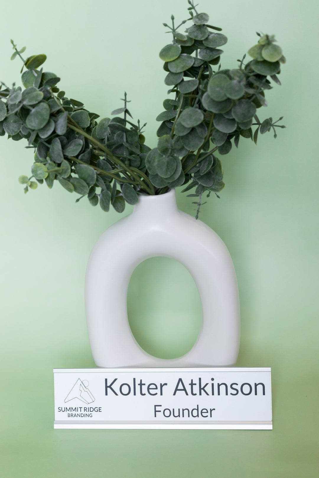 Custom Desk Name Plate – 2x8" with Optional Holder