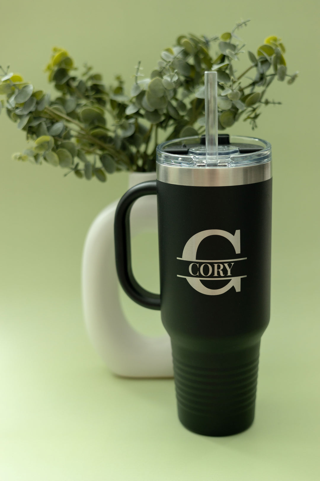 40 oz Custom Engraved Tumbler with Straw – Stainless Steel, Multiple Colors