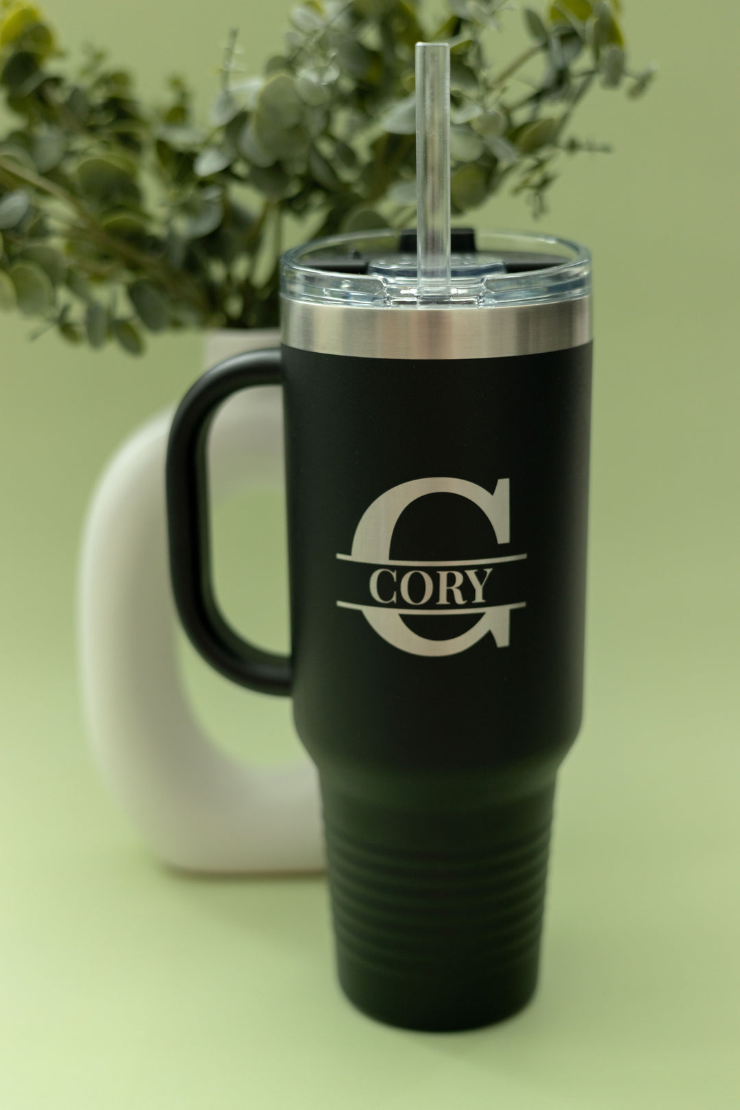 40 oz Custom Engraved Tumbler with Straw – Stainless Steel, Multiple Colors