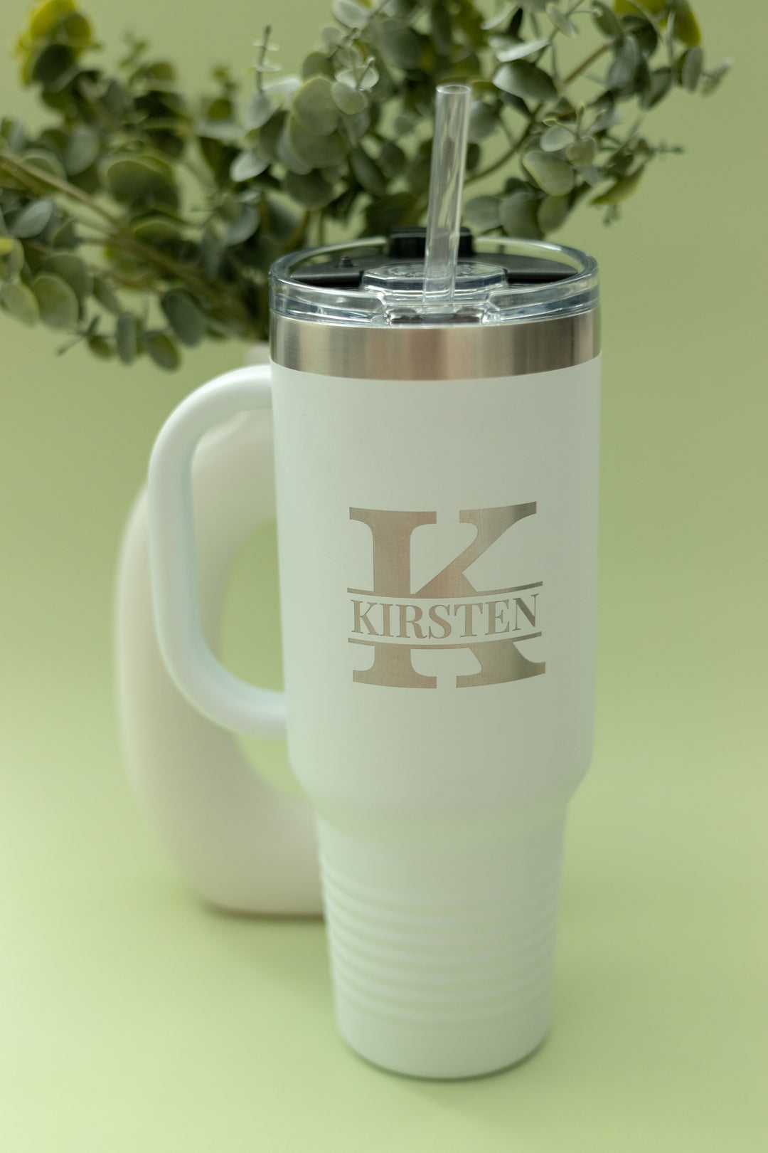 40 oz Custom Engraved Tumbler with Straw – Stainless Steel, Multiple Colors