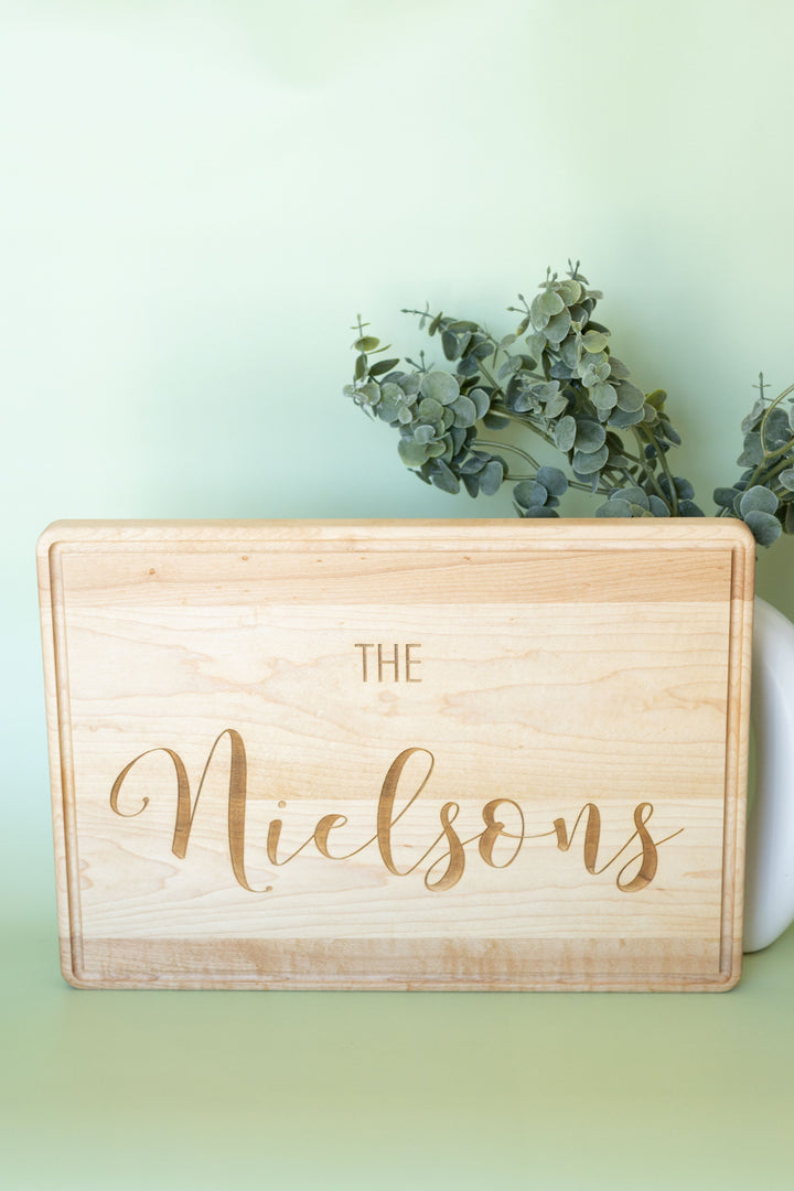Maple Cutting Board with Juice Groove – Personalized Option