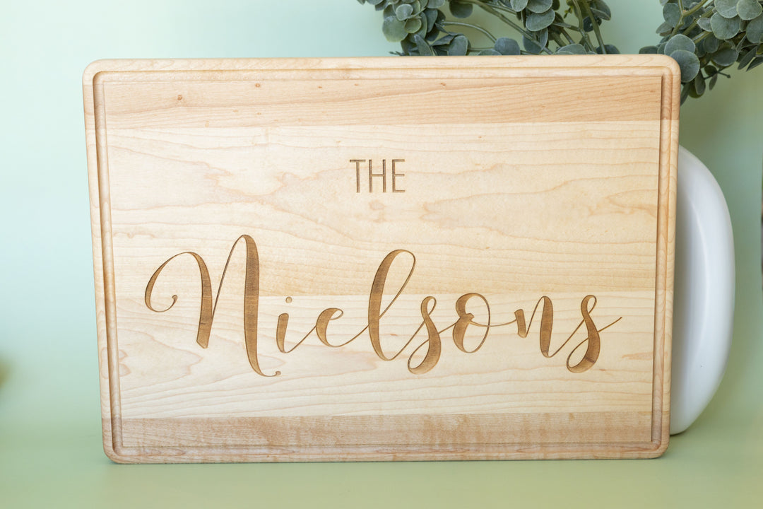 Maple Cutting Board with Juice Groove – Personalized Option