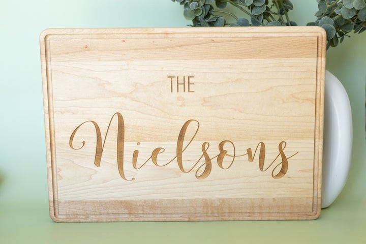 Maple Cutting Board with Juice Groove – Personalized Option